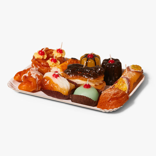 Decorative Italian Pastry Tray Candles